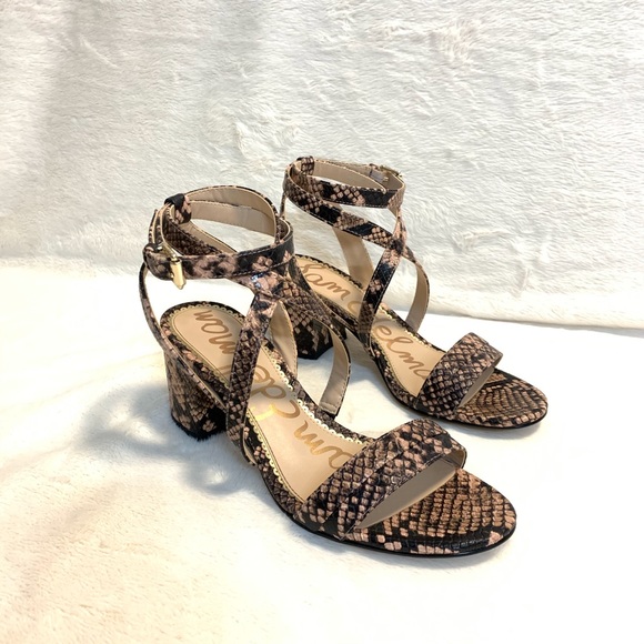 Sam Edelman Snake Print Sandals - Picture 3 of 16